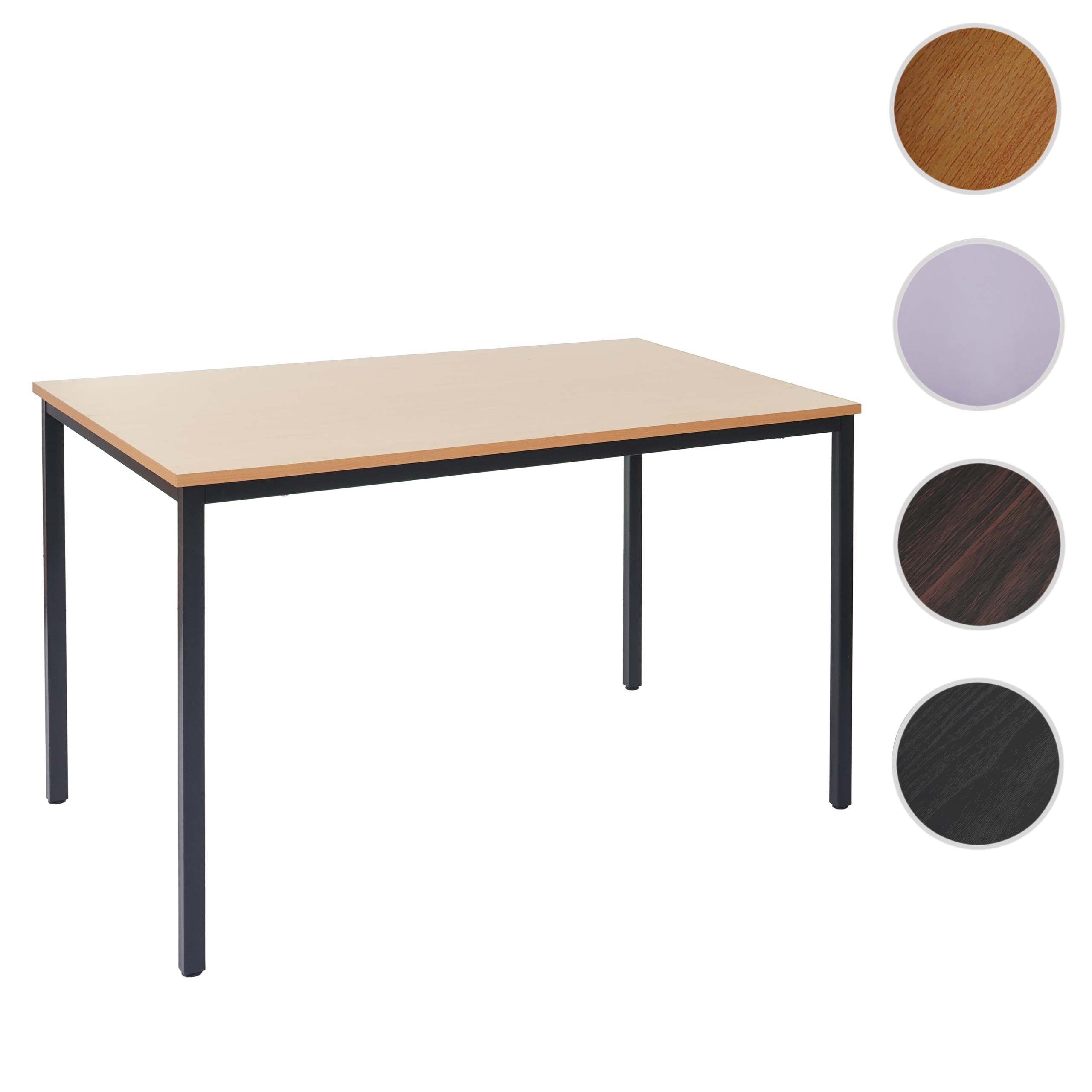 Schreibtisch Petrila, Konferenztisch Bürotisch Seminartisch, 120x80cm MDF ~ Buche-Optik