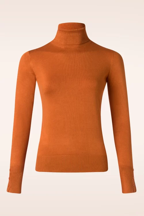 Zilch High Neck top in roestoranje