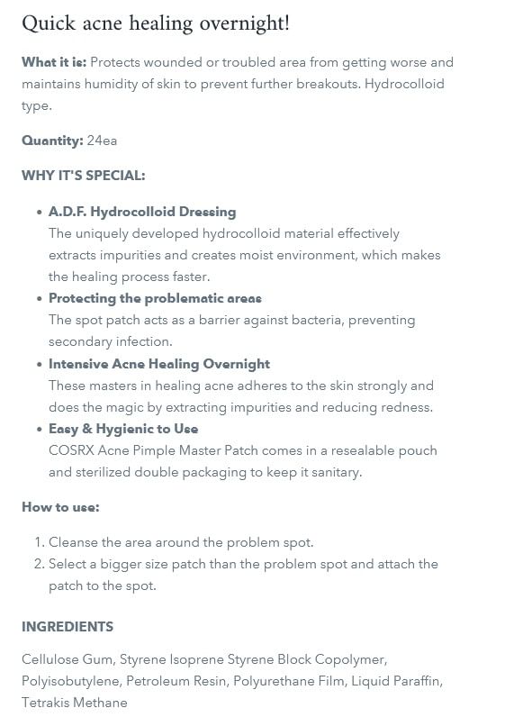 COSRX - Acne Puistjes Master Patch
