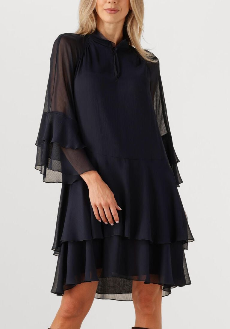 donkerblauwe luisa cerano midi jurk 728610/3762