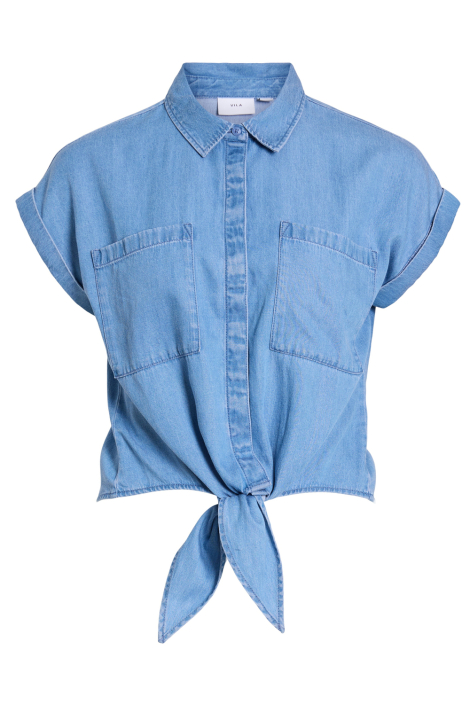 Vila blauwe dames blouse