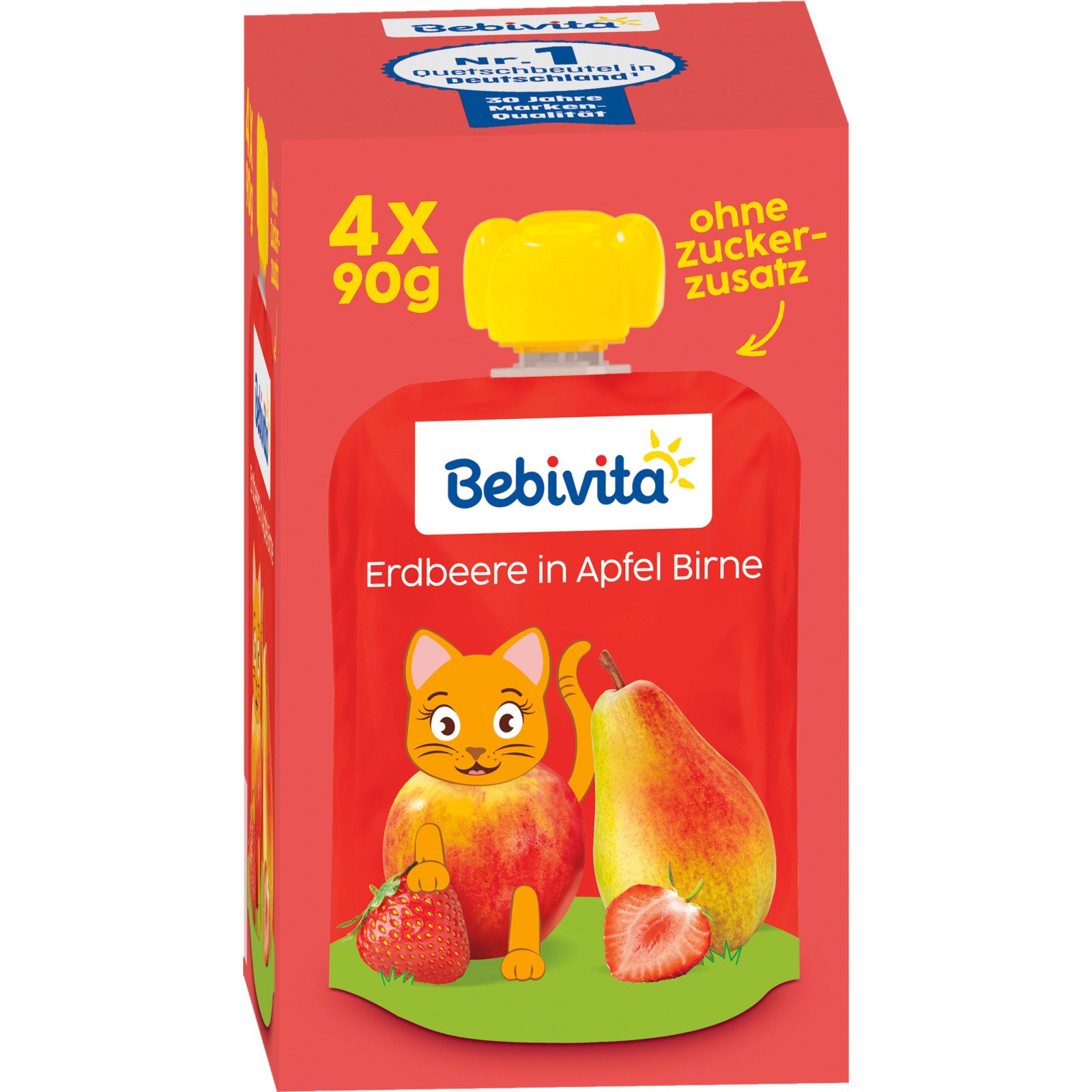 Bebivita Erdbeere in Apfel Birne 4 x 90 g