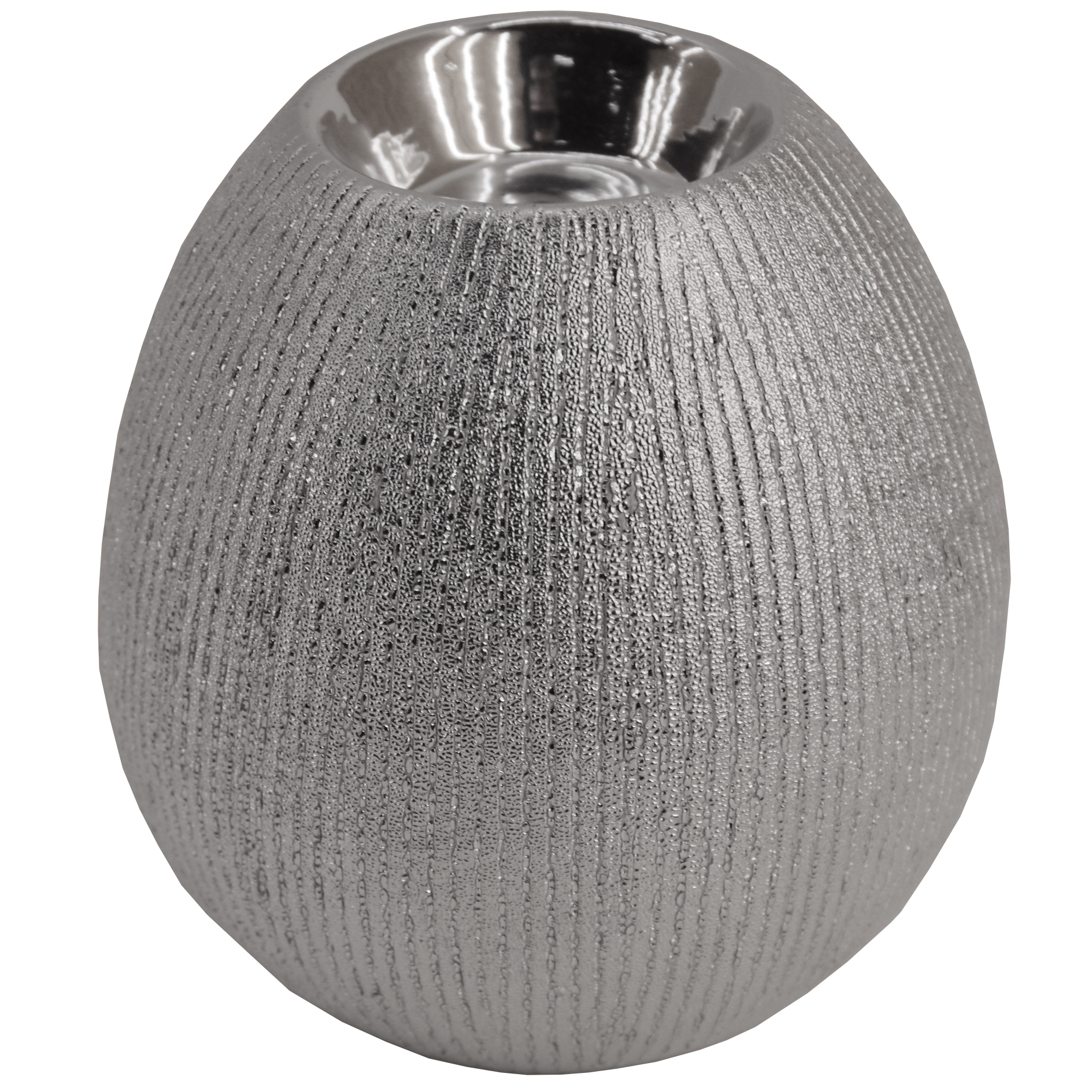 Teelichthalter - silber - 11 cm