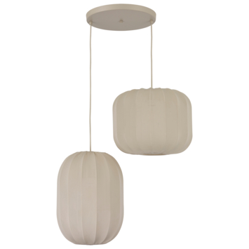 KARWEI hanglamp Evi 2-lichts beige Ø61cm