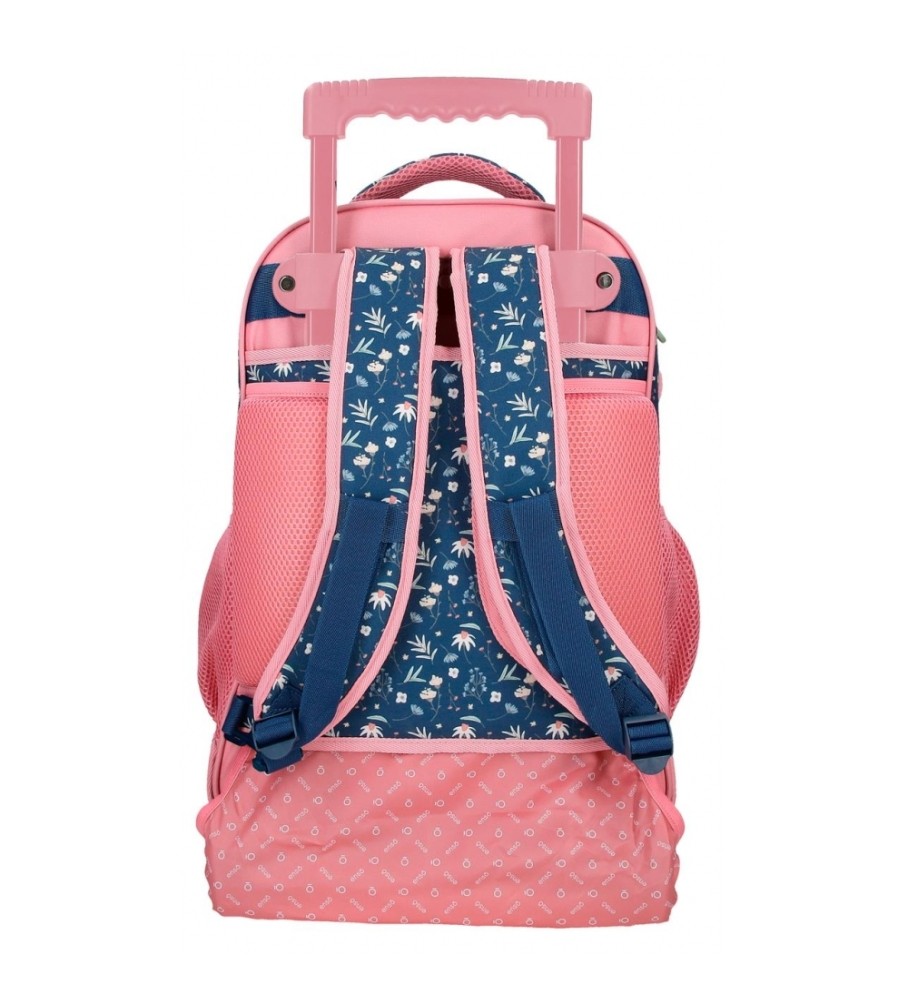 Mochila Enso Ciao Bella com 2 rodas, azul marinho