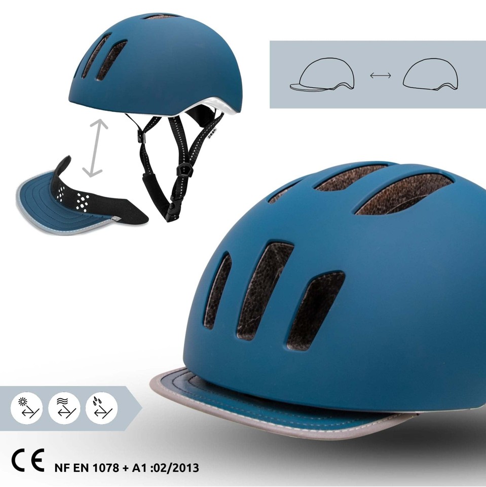 Crazy Safety - Cykelhjelm til voksne - Blå/Petrolium (53-59cm)