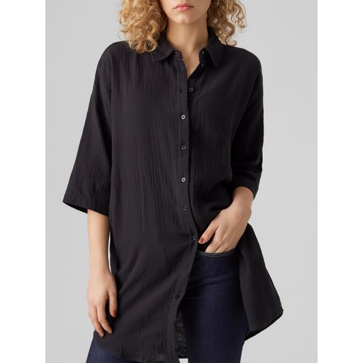 Vero Moda Natali Lang Skjorte, Sort, XS