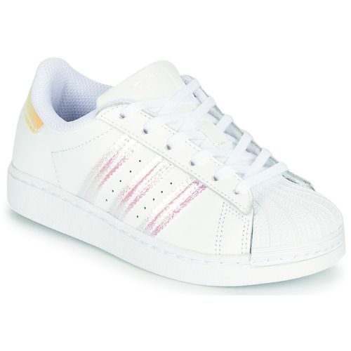 adidas Originals - SUPERSTAR C - Blanc / Iridescent