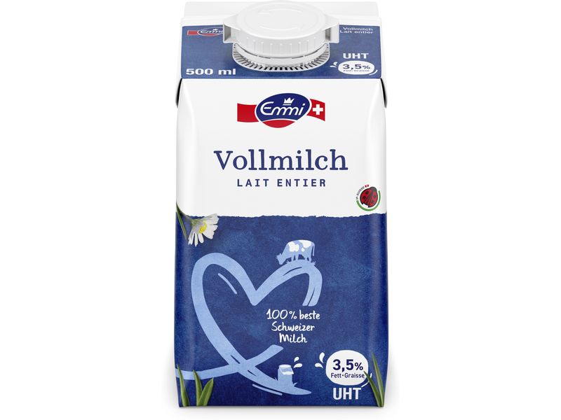 Emmi Milch IP Suisse Vollmilch 3.5% UHT 12 x 0.5 l Schweizer Milch mit 3.5% Fettanteil