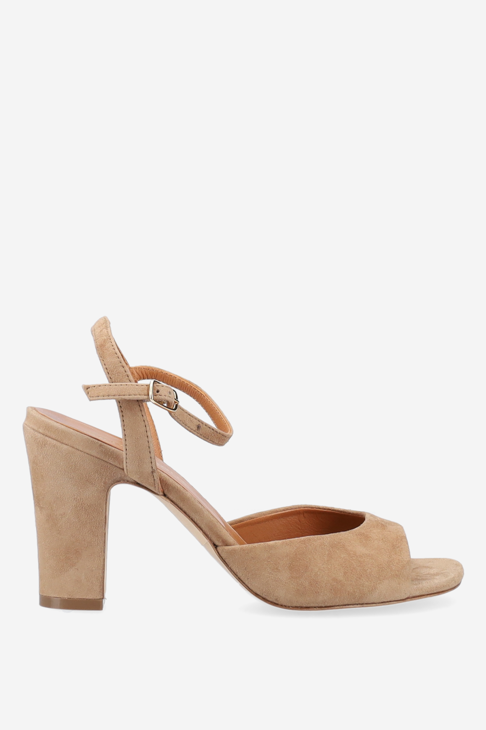 Suede heeled sandals