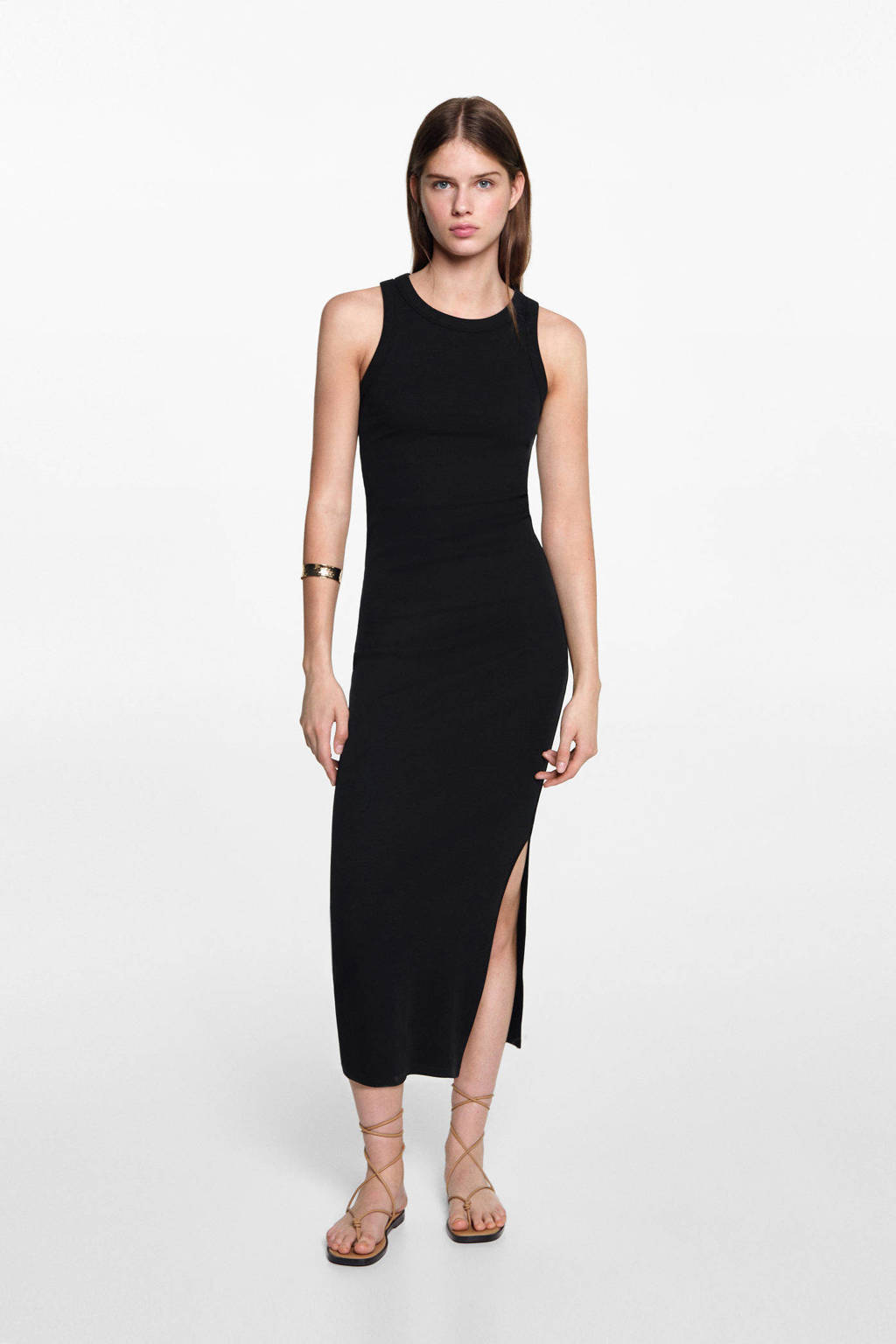 MANGO TEEN bodycon jurk zwart