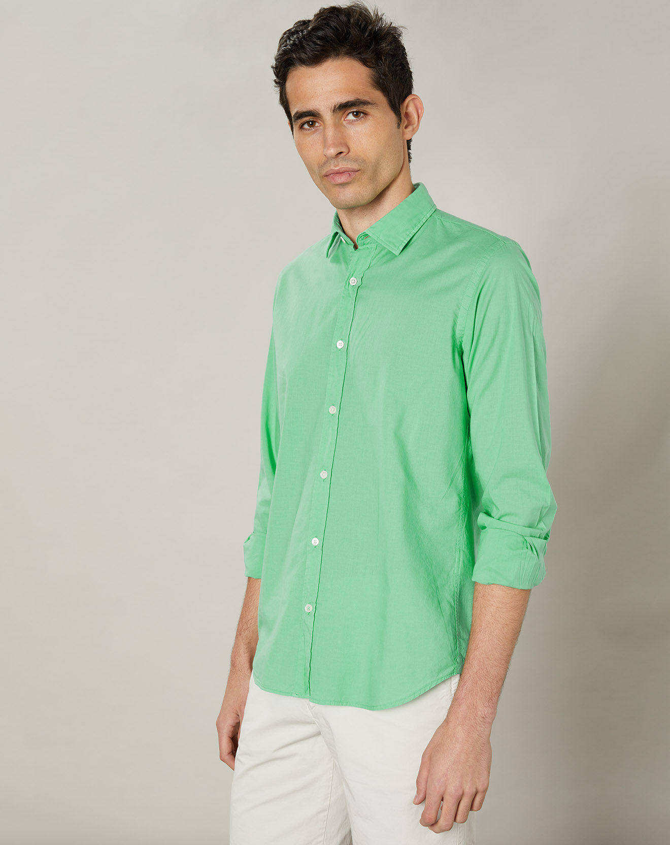 Hartford Chemise slim Sammy Pat jade