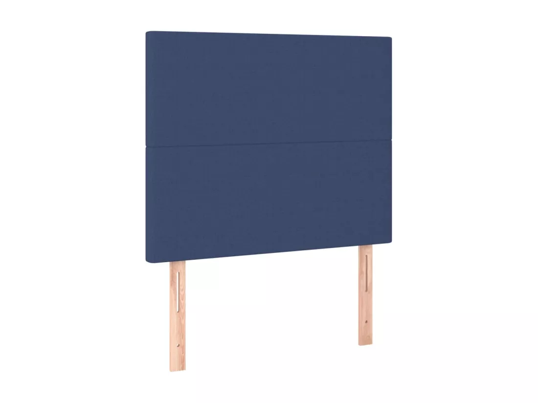 Sommier tapissier avec matelas et LED Bleu 90x190 cm Tissu