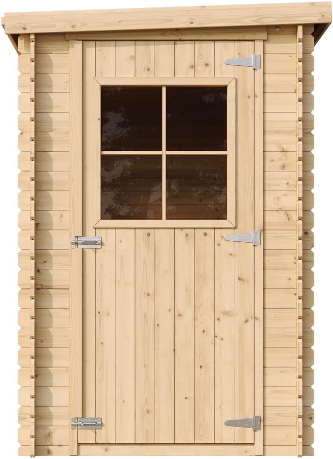 Gartenhaus Holz - Geräteschuppen Holz - Gerätehaus B144xL239xH198 cm/ 2.63 m2 Lagerschuppen für Garten - Fahrrad Schuppen - Gartenhäuser & aufbewahrung Wasserfestes Dach TIMBELA M306