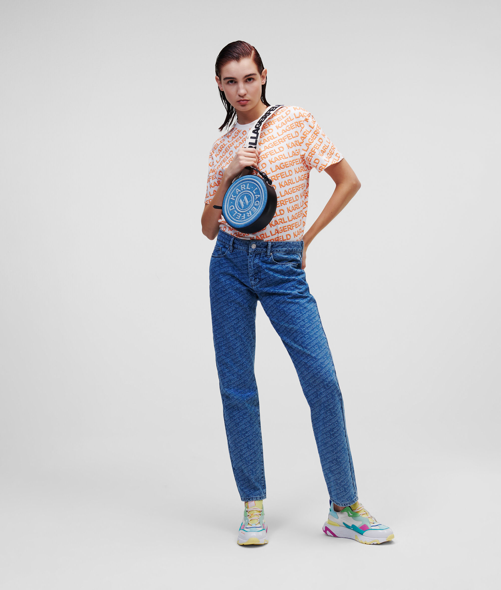 JEAN AVEC LOGO KARL ALL-OVER EN DIAGONALE