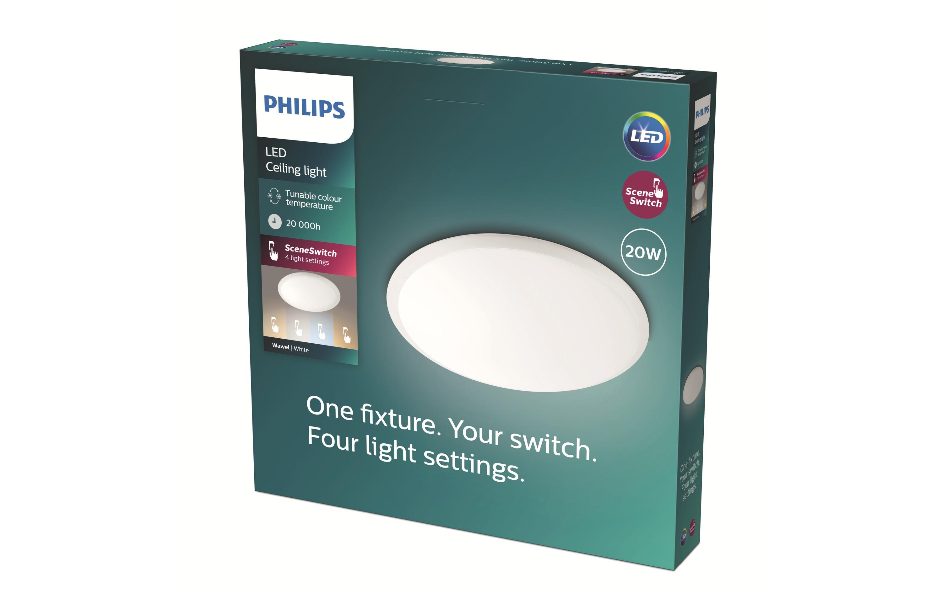 myLiving LED Deckenleuchte Wawel SceneSwitch, 2000 lm, WeissAufbauleuchte mit variablen Weisstönen
