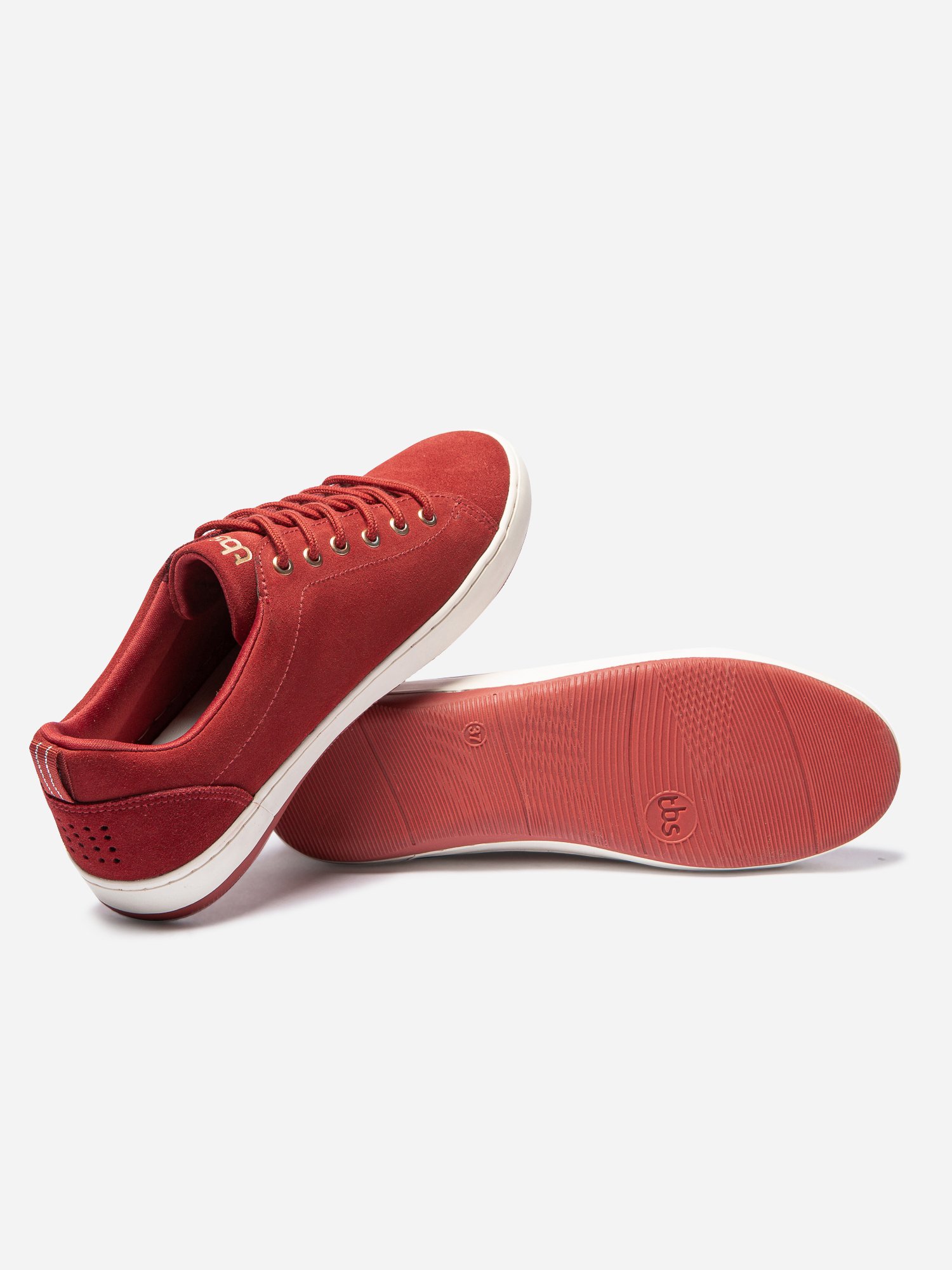 Baskets Femme Confort Cuir Rouge