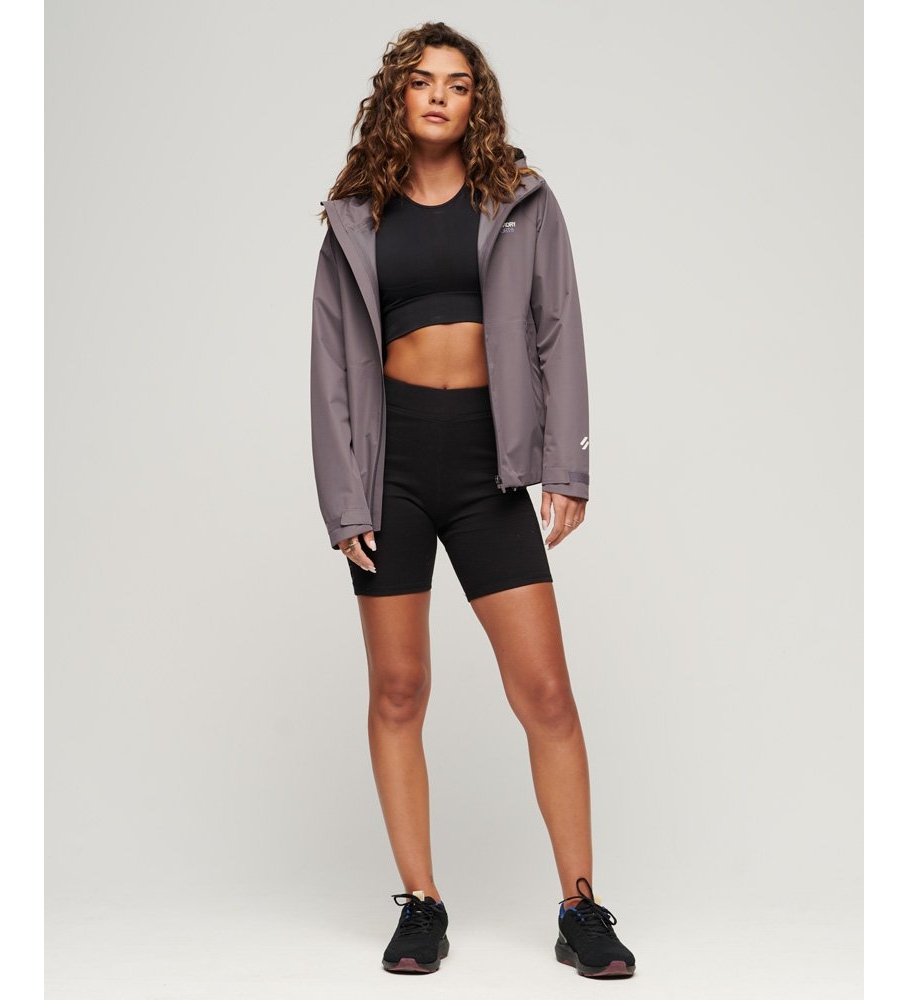 Jaqueta impermeável cinza Superdry