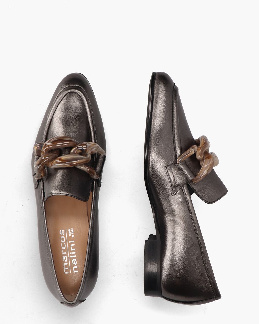 Nalini 21I095A Zilvergrijs Damesloafers