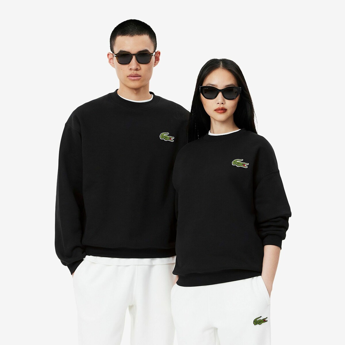 LACOSTE<br>Suéter de lã polar com modelagem folgada
