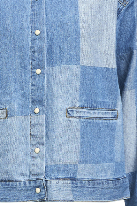 Object blauwe dames blouse