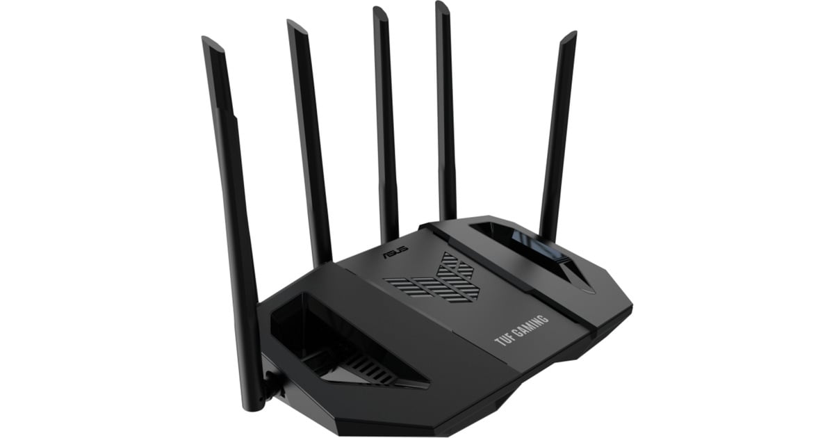 ASUSTUF Gaming BE6500 router  (Zwart, AiMesh)