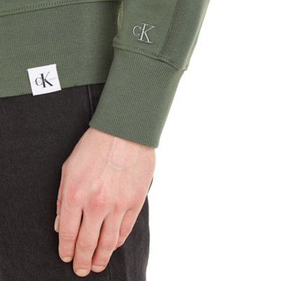 Sweatshirt homme Woven Tab Crew CALVIN KLEIN