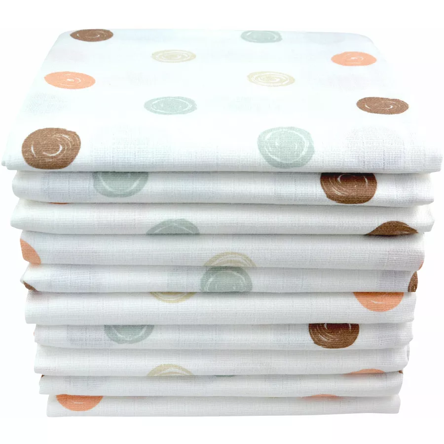 M.M.C. Mullwindel 10 PACK Natur Motive 80x70 cm Mulltücher 10 Punkte