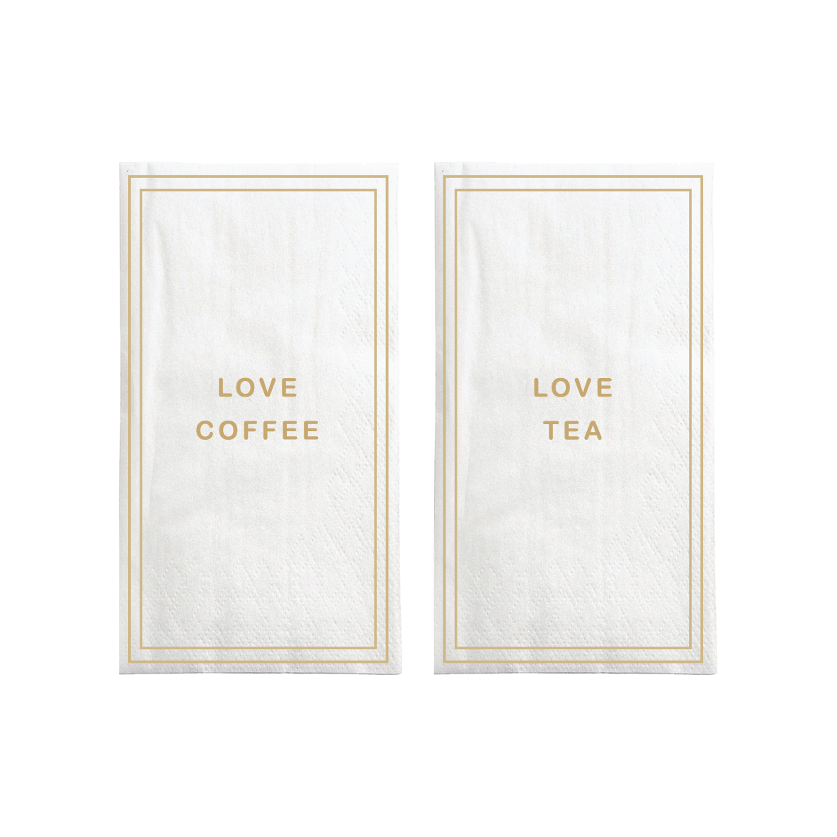 servetten rechthoek love coffee/tea