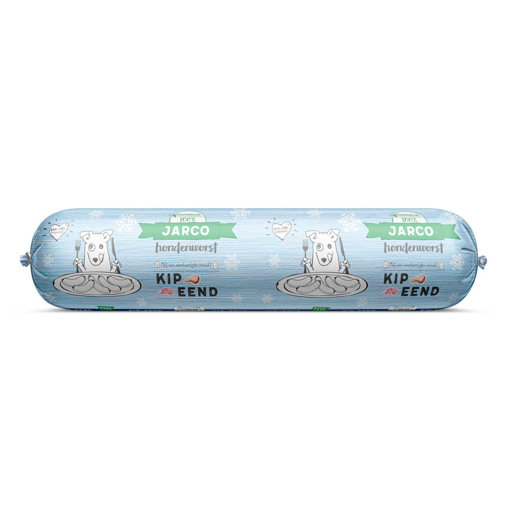 Jarco - Hondenworst - 250 Gram - eend, kip