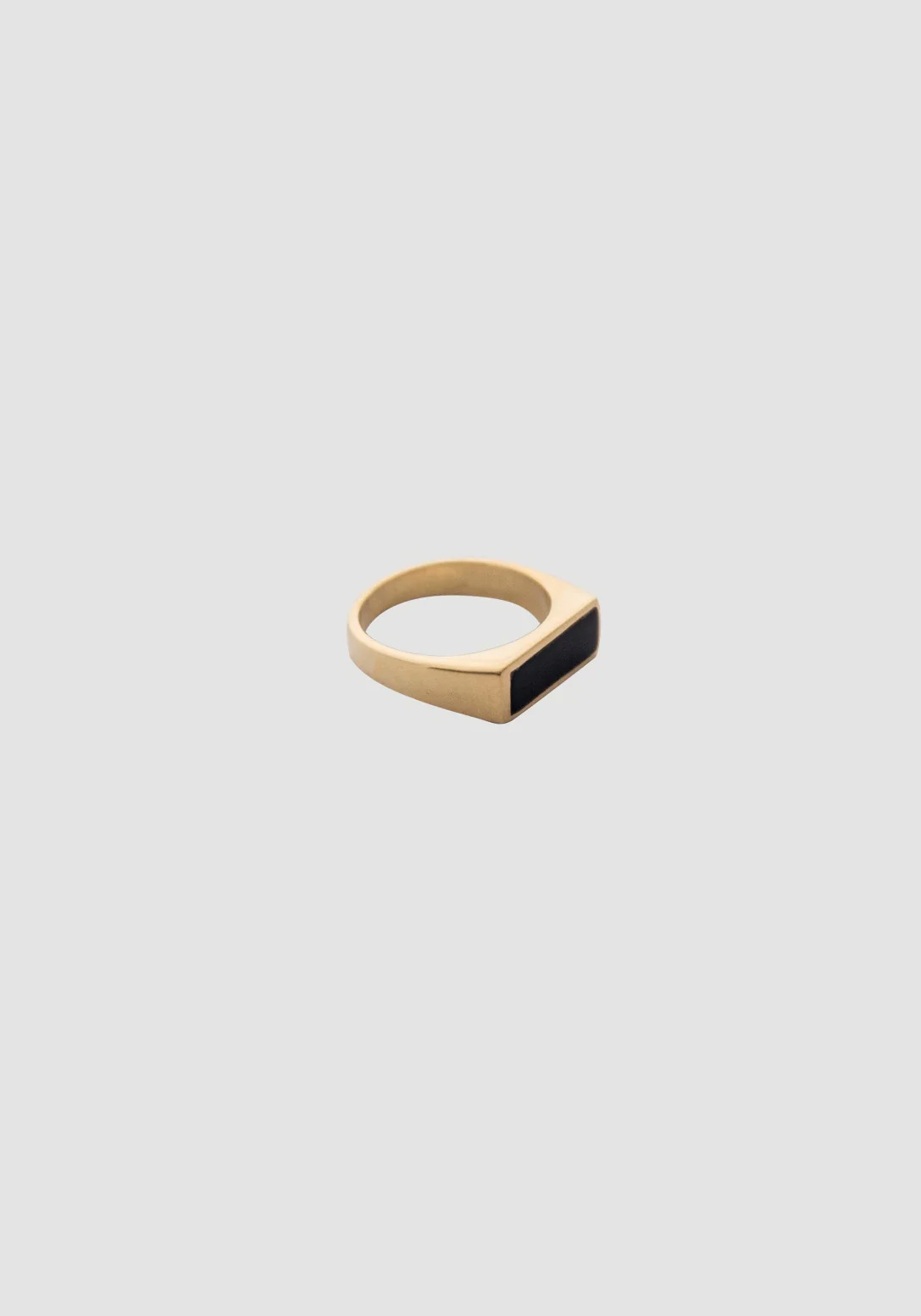 lessolides Fingerring Onyx Signet Ring Gold