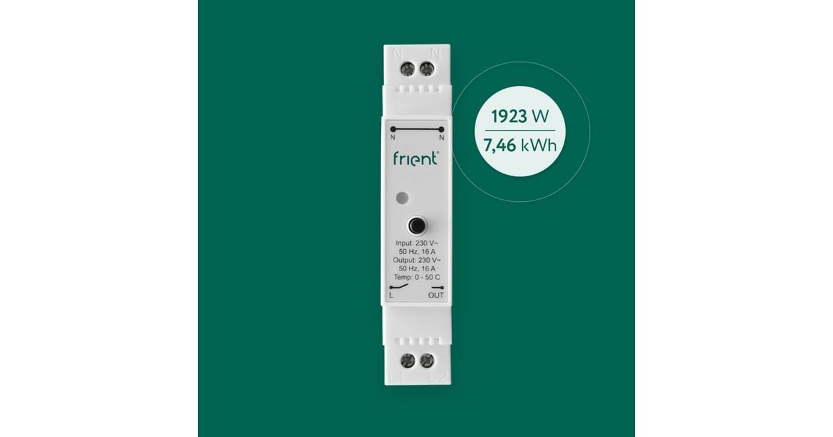 FrientSmart DIN Relay relais  (Lichtgrijs, Zigbee 3.0)