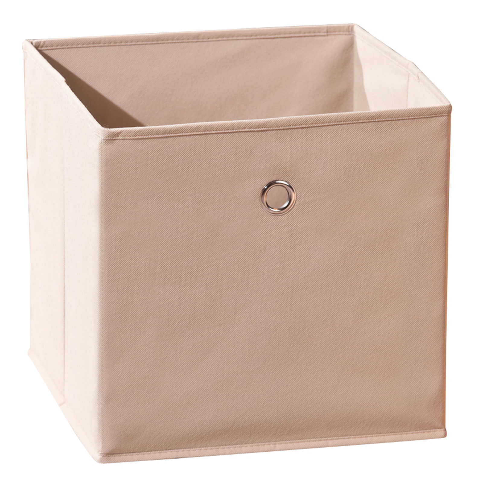 Faltbox WINNY - beige - mit Metallöse - 32x32 cm
