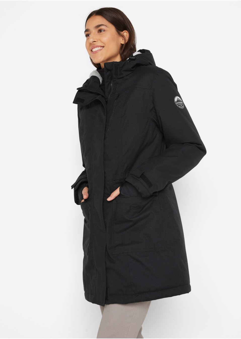 Parka fonctionnelle imperméable avec polaire peluche et capuche