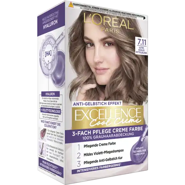 Cool Creme Coloration 7.11 Ultra Kühles Mittelblond