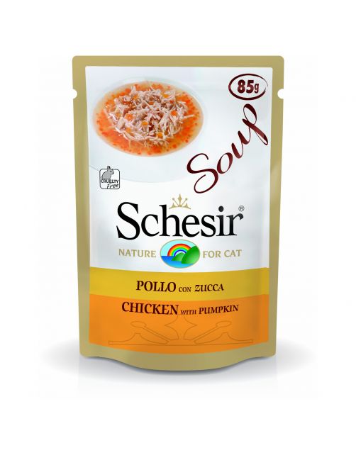 Schesir Maaltijdzakjes Cat Soup 85 g - Kattenvoer