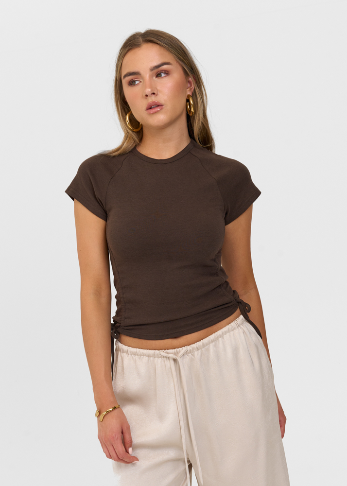 Hannah t-shirt choco bruin