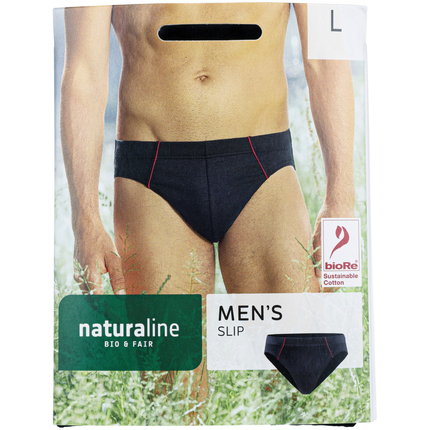 Naturaline Textil Herren Slip schwarz L