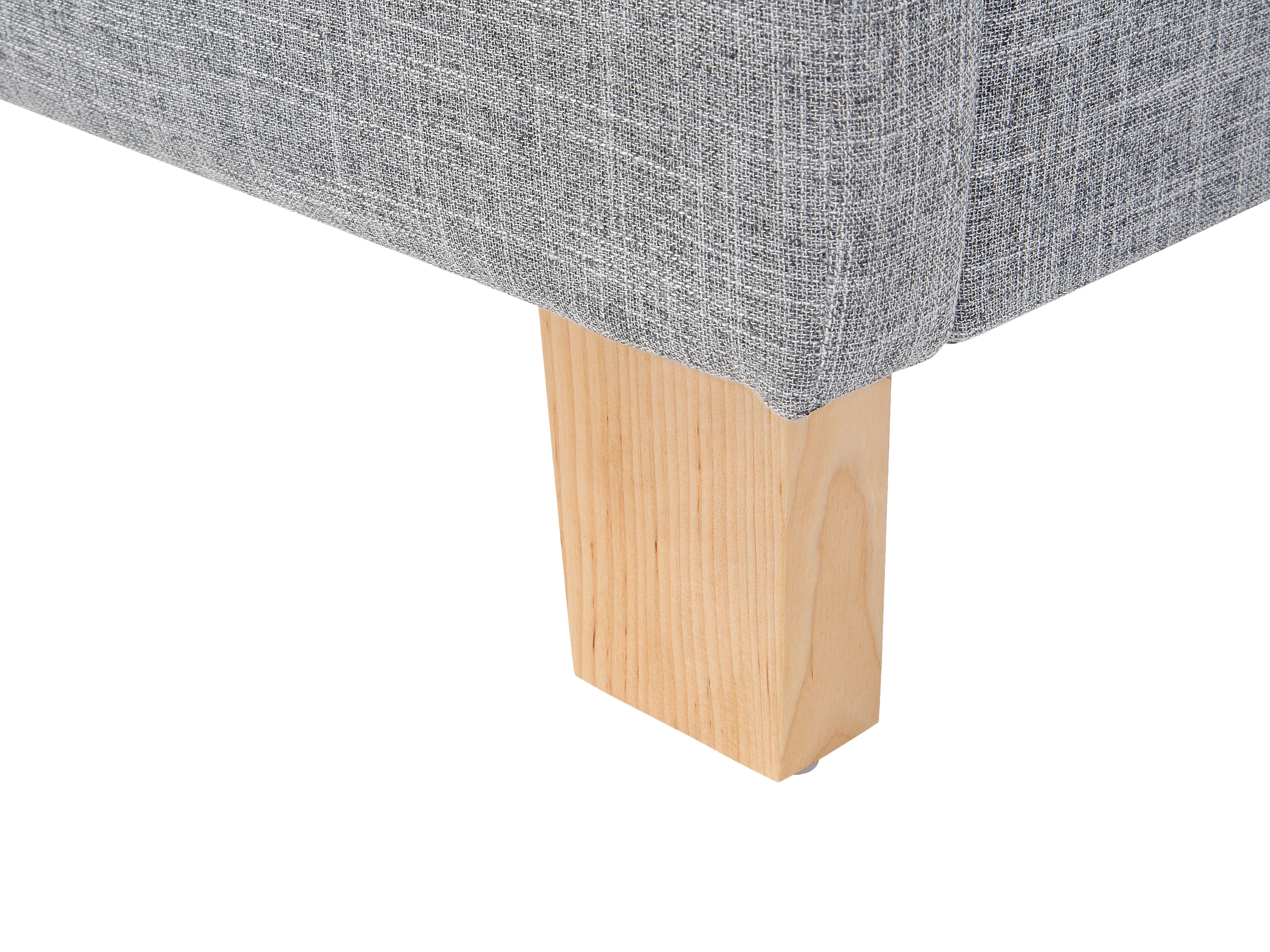 Bed Stof SENNEZ 160 x 200 cm Lichtgrijs