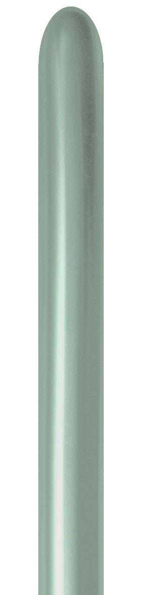 Mintgroene Modellleerballonnen Metallic 1,52m 50st