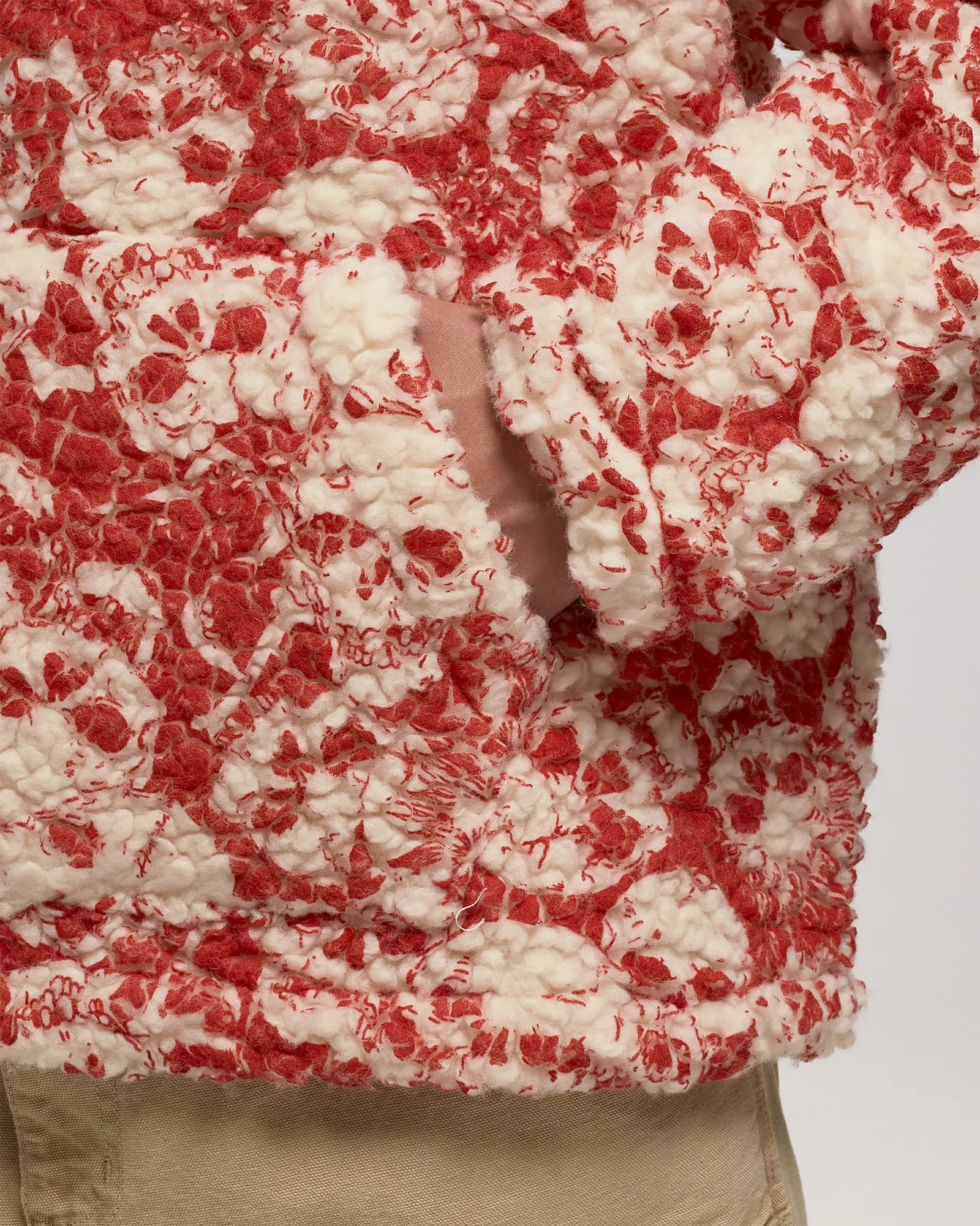 ERL PRINTED VINTAGE FLEECE HOODIE KNIT