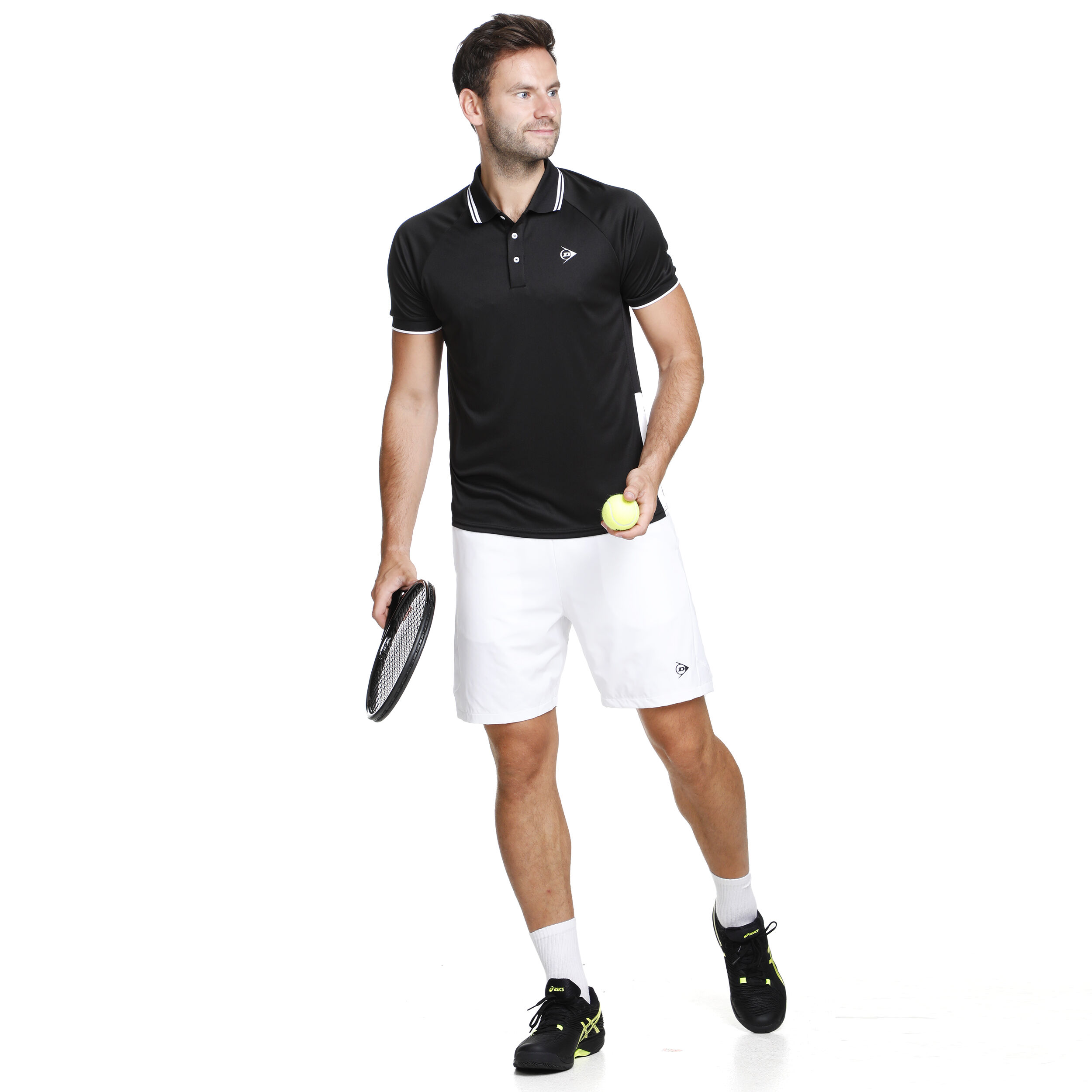 Dunlop Polo Hommes - Noir , Blanc