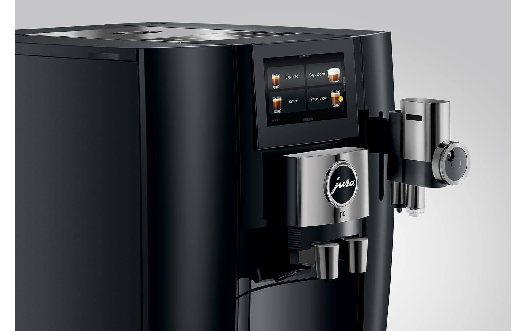 Kaffeevollautomat J10 Piano Schwarz<br>Vollautomatische Kaffeemaschine