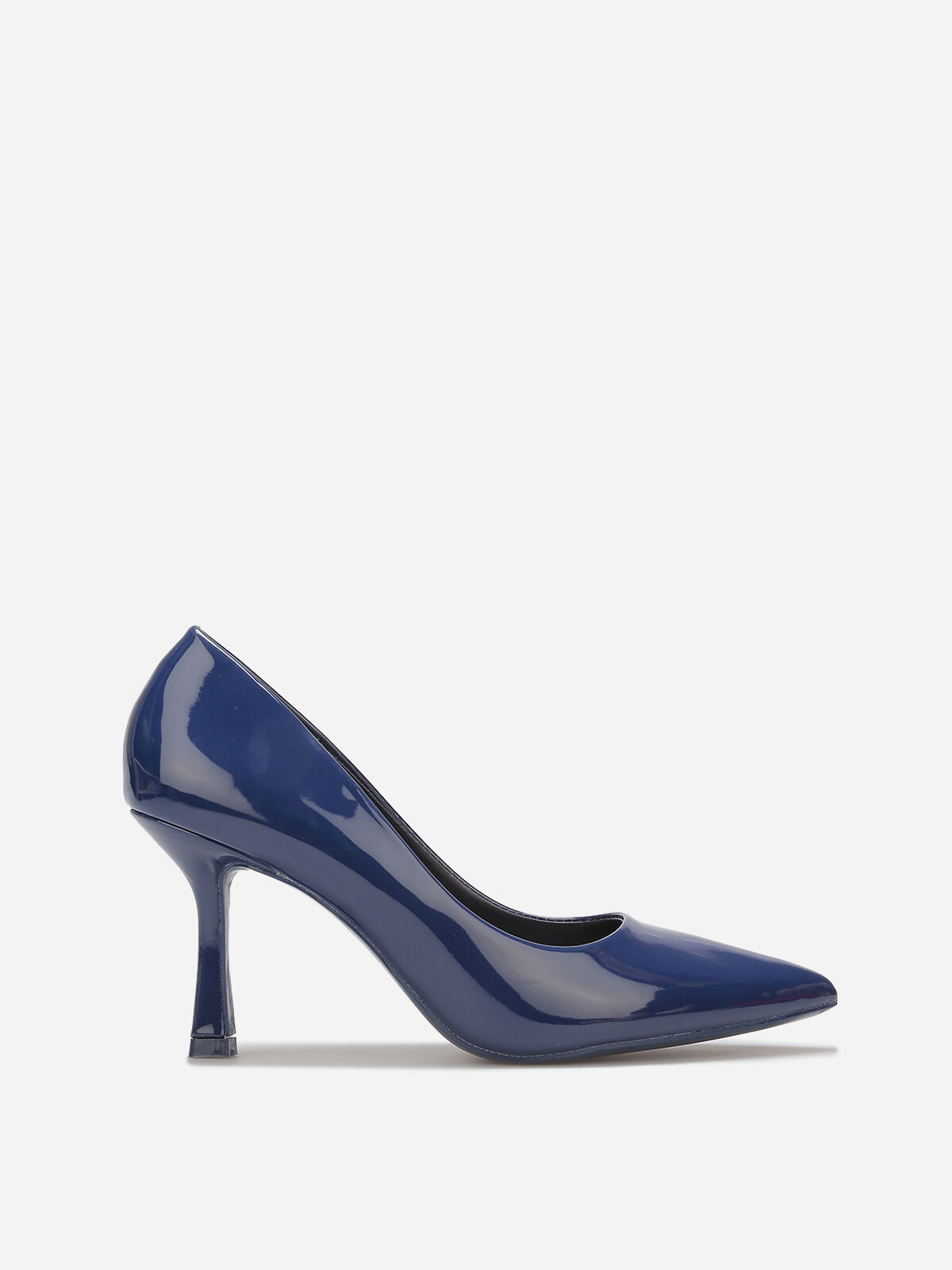 Escarpins pointus à talon bobine- Bleu