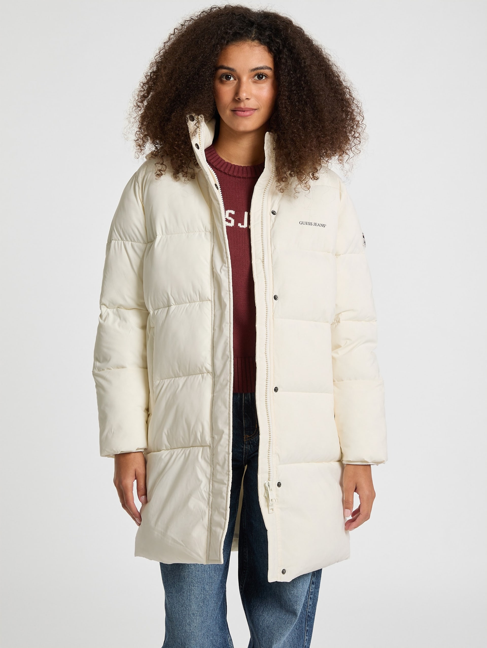 Jaqueta puffer com capuz