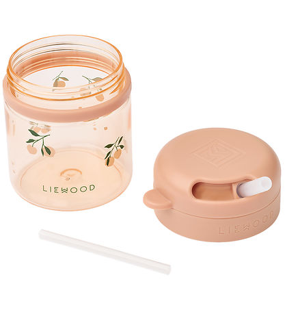 Liewood Becher m. Strohhalme - Pavia - 280 ml - Peach/Sea Shell