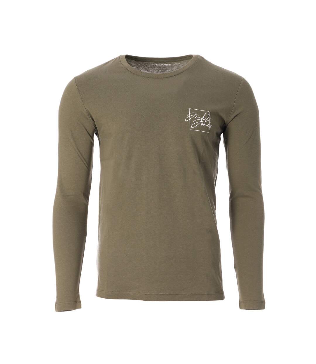 T-Shirt Manches Longues Kaki Homme Jack and Jones Albie