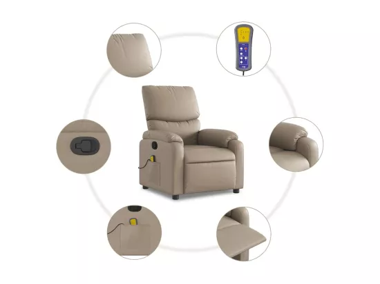 Fauteuil de massage inclinable Cappuccino Similicuir