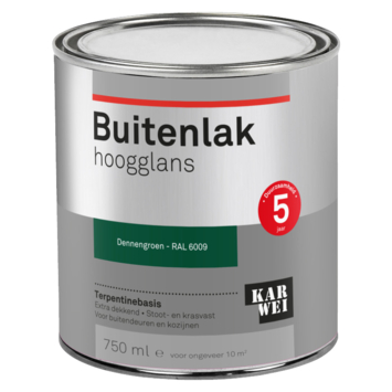 Karwei buitenlak hoogglans dennen groen 750 ml