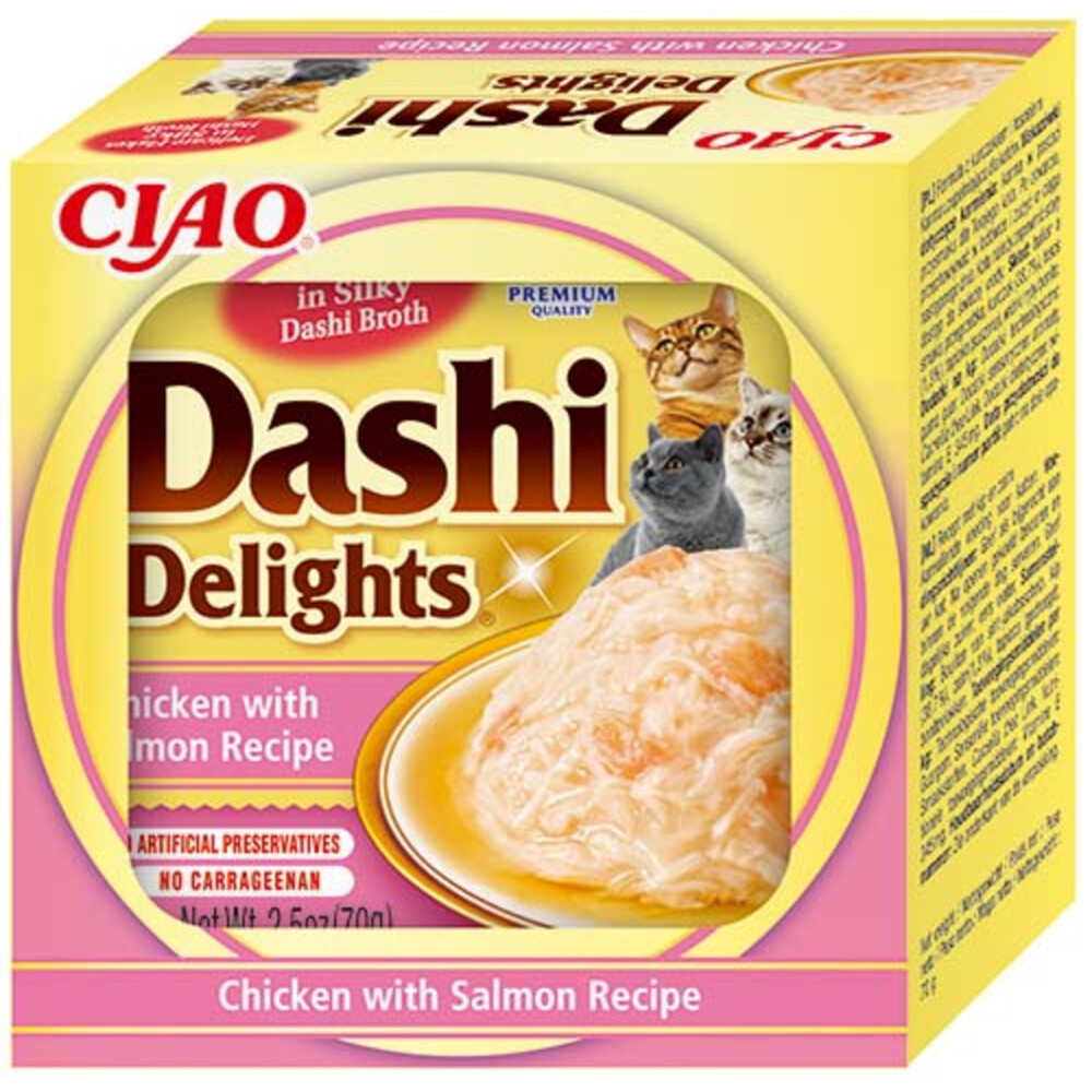 Ciao Dashi Delights Kattenvoer Nat Chicken & Salmon70 gr